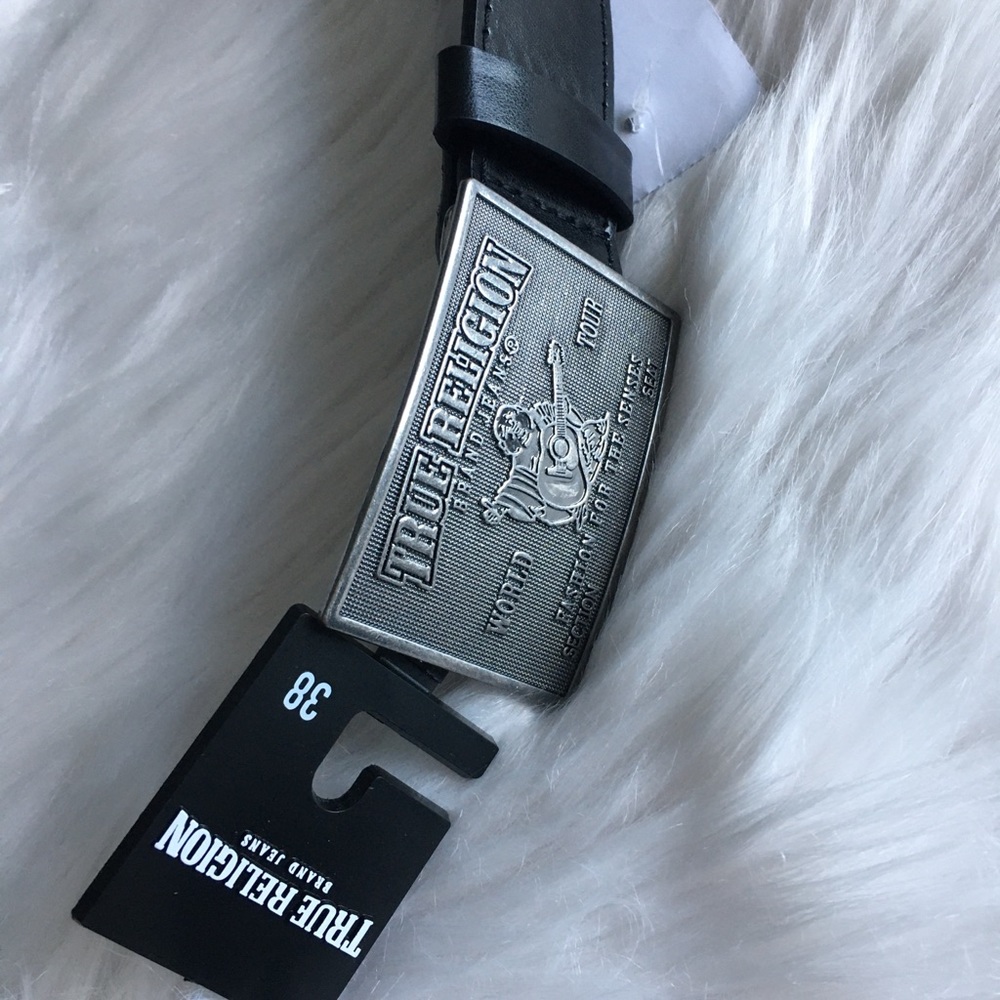 True Religion belt flat silver 38in